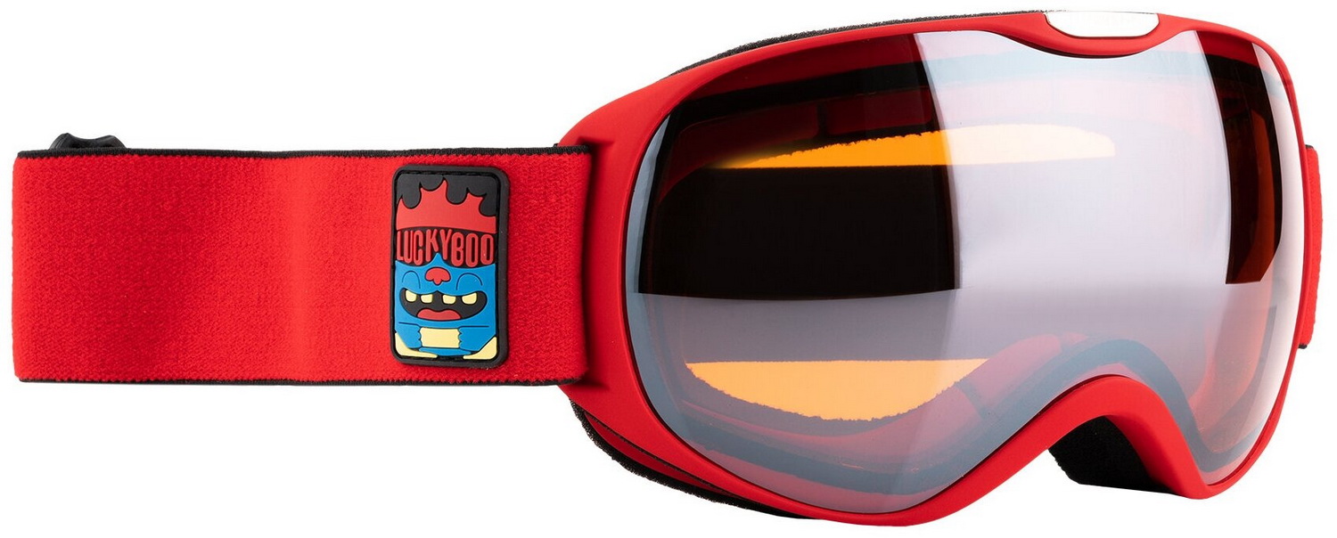 Изображение товара Детская горнолыжная маска LuckyBoo PLAY красная для детей с зеркальным напылением