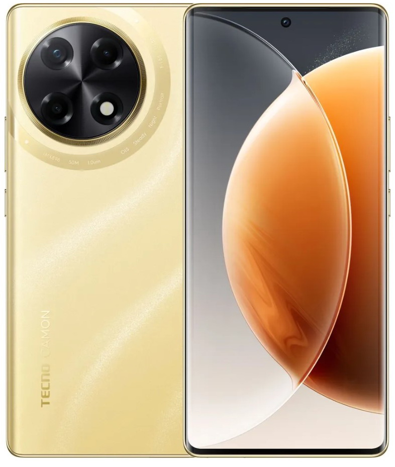 Изображение товара Смартфон TECNO CAMON 30S 8Гб/128Гб Dawn Gold AMOLED Android 14