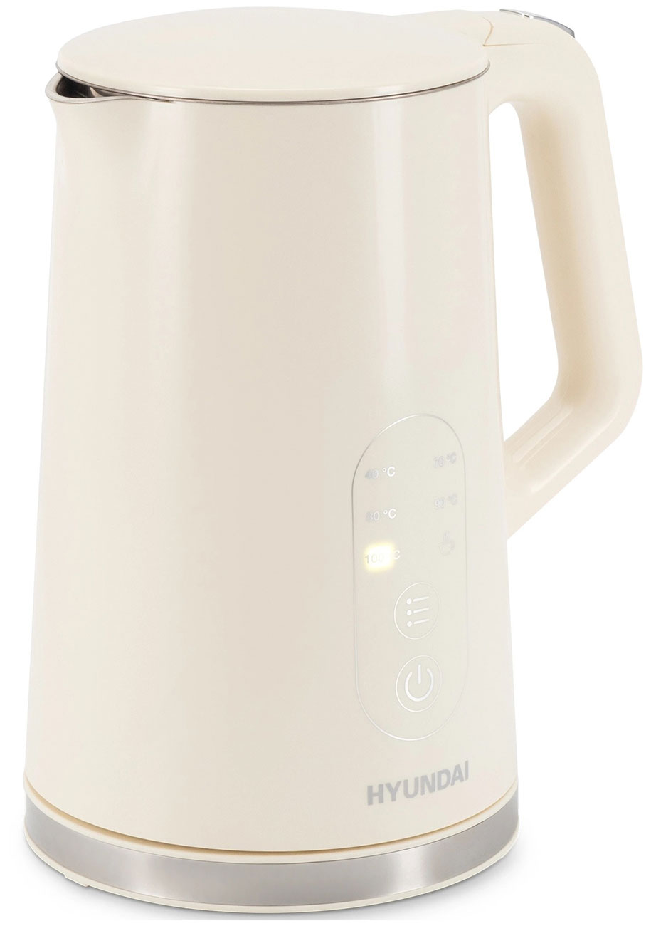 Изображение товара Электрический чайник Hyundai HYK-S3605, 1.7 л, 2200 Вт, кремовый