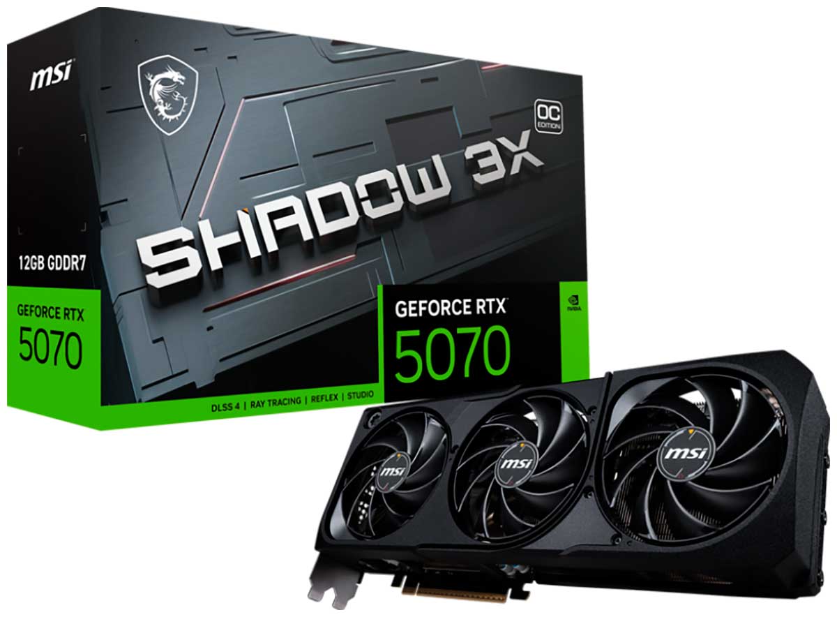 Изображение товара Видеокарта MSI GeForce RTX 5070 12G SHADOW 3X OC