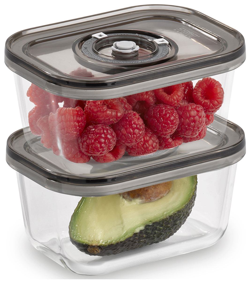 Изображение товара Набор вакуумных контейнеров Caso VacuBoxx Eco-Duo S 2 шт 500 мл стекло пластик