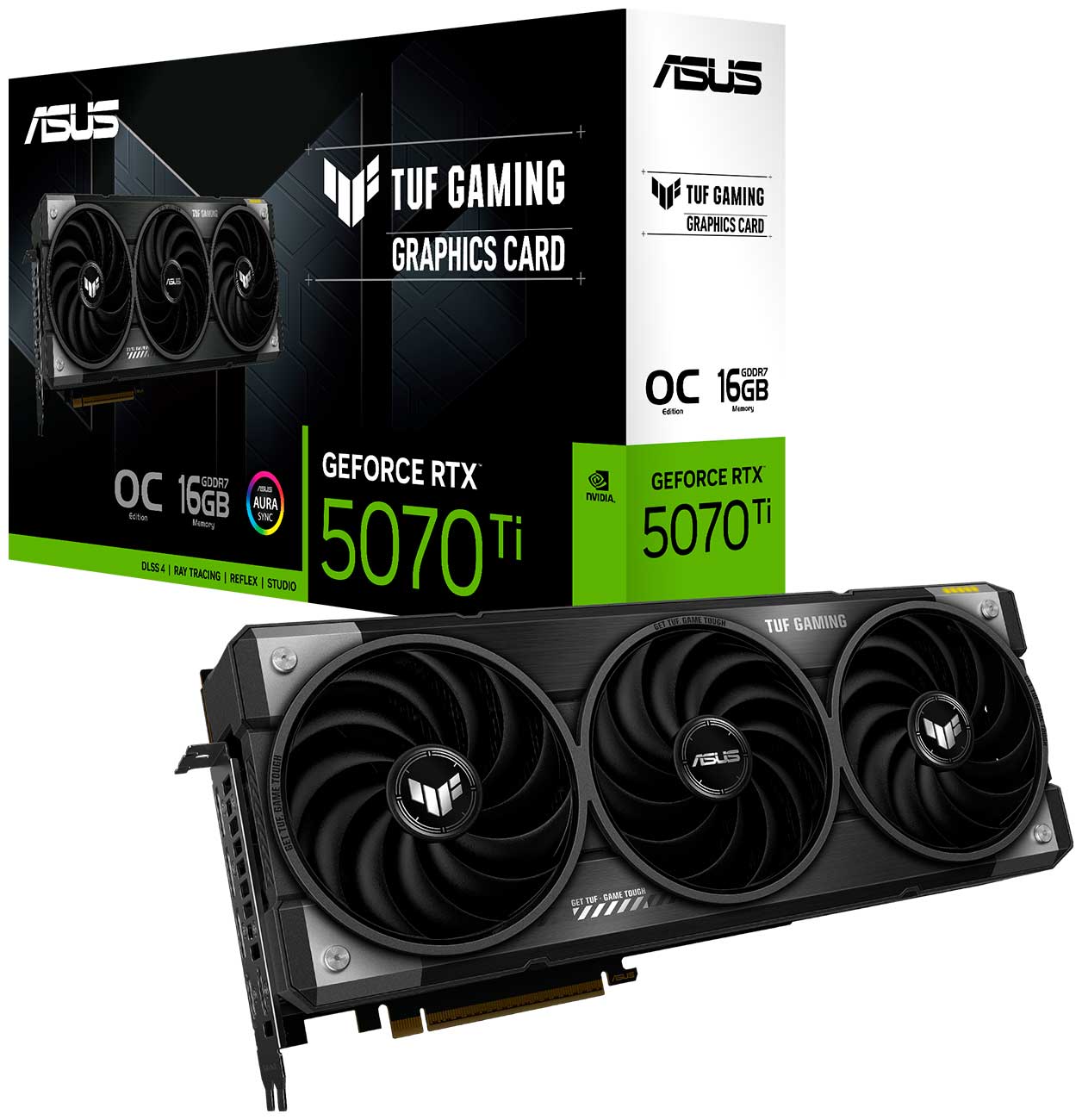 Изображение товара Видеокарта Asus GeForce RTX 5070 Ti TUF Gaming OC (TUF-RTX5070TI-O16G-GAMING)