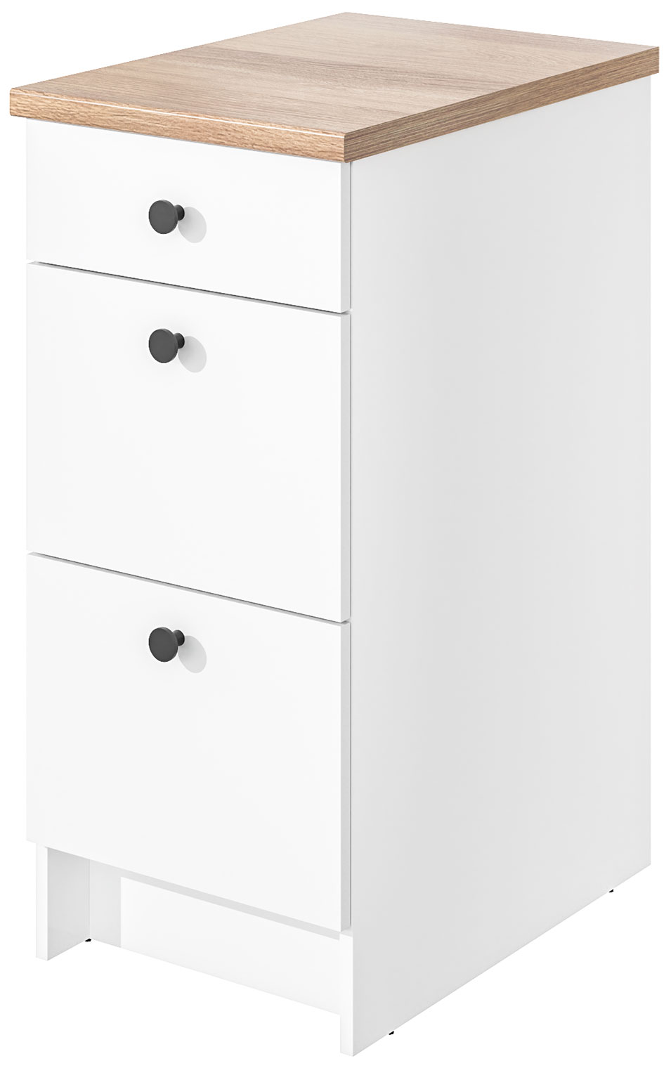 Изображение товара Кухонный шкаф напольный Candy ModulE с 3 ящиками и столешницей 40x91x61 см Белый матовый