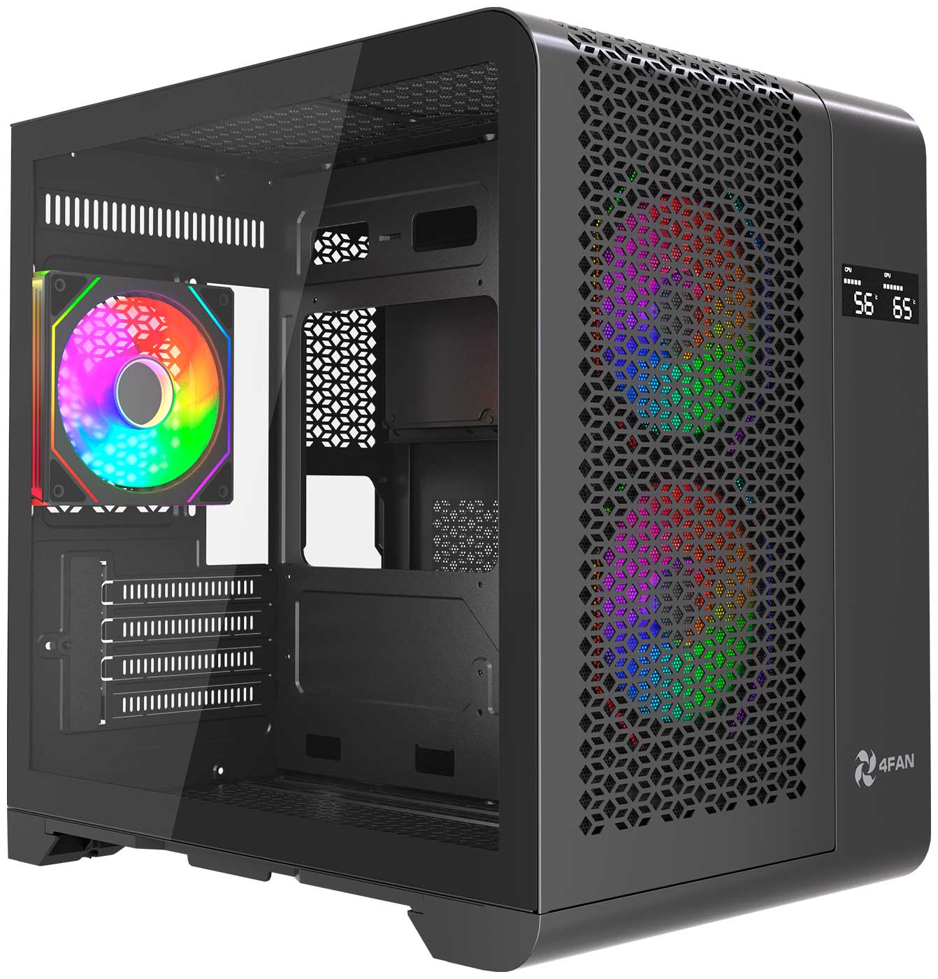 Изображение товара Компьютерный корпус 4FAN XZ Bit Black wFans