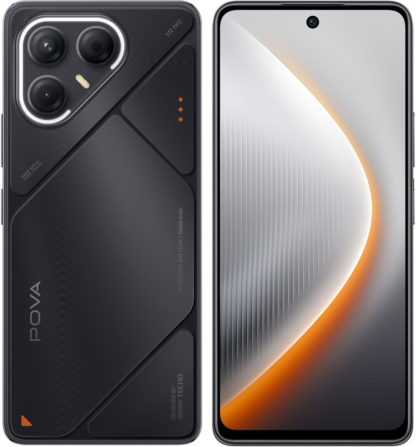 Изображение товара Смартфон Tecno POVA 7 5G 256Gb 8Gb черный современный Android 15