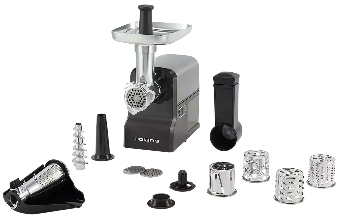 

Мясорубка Polaris PMG 2585A RUS, нержавеющая сталь/серый