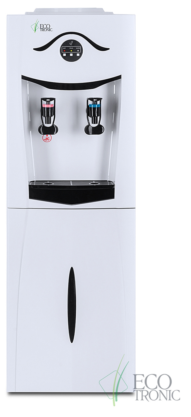 Изображение товара Кулер для воды Ecotronic K21-LCE с шкафчиком электронное охлаждение нагрев 50 Вт Изображение товара Кулер для воды Ecotronic K21-LCE с шкафчиком электронное охлаждение нагрев 50 Вт