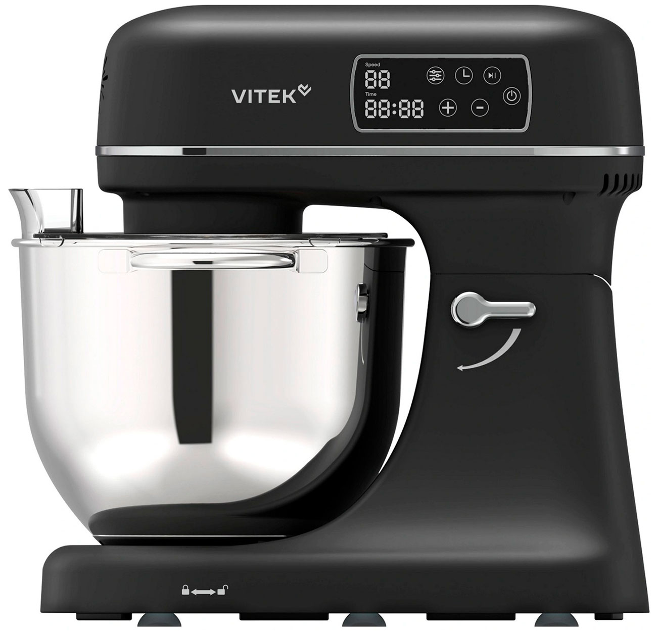 Изображение товара Планетарный миксер Vitek VT-PM0770 1100Вт черный с чашей 5.7 л