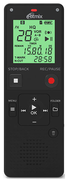 Изображение товара Цифровой диктофон Ritmix RR-820 8Gb Black компактный устройство для высококачественной записи звука