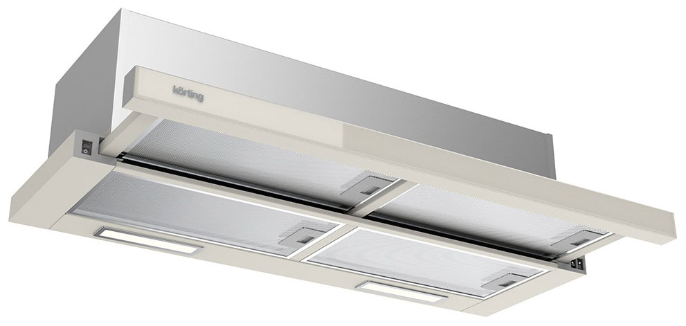 Изображение товара Вытяжка Korting KHP 9815 GB телескопическая бежевый 800 м3час 59 дБ