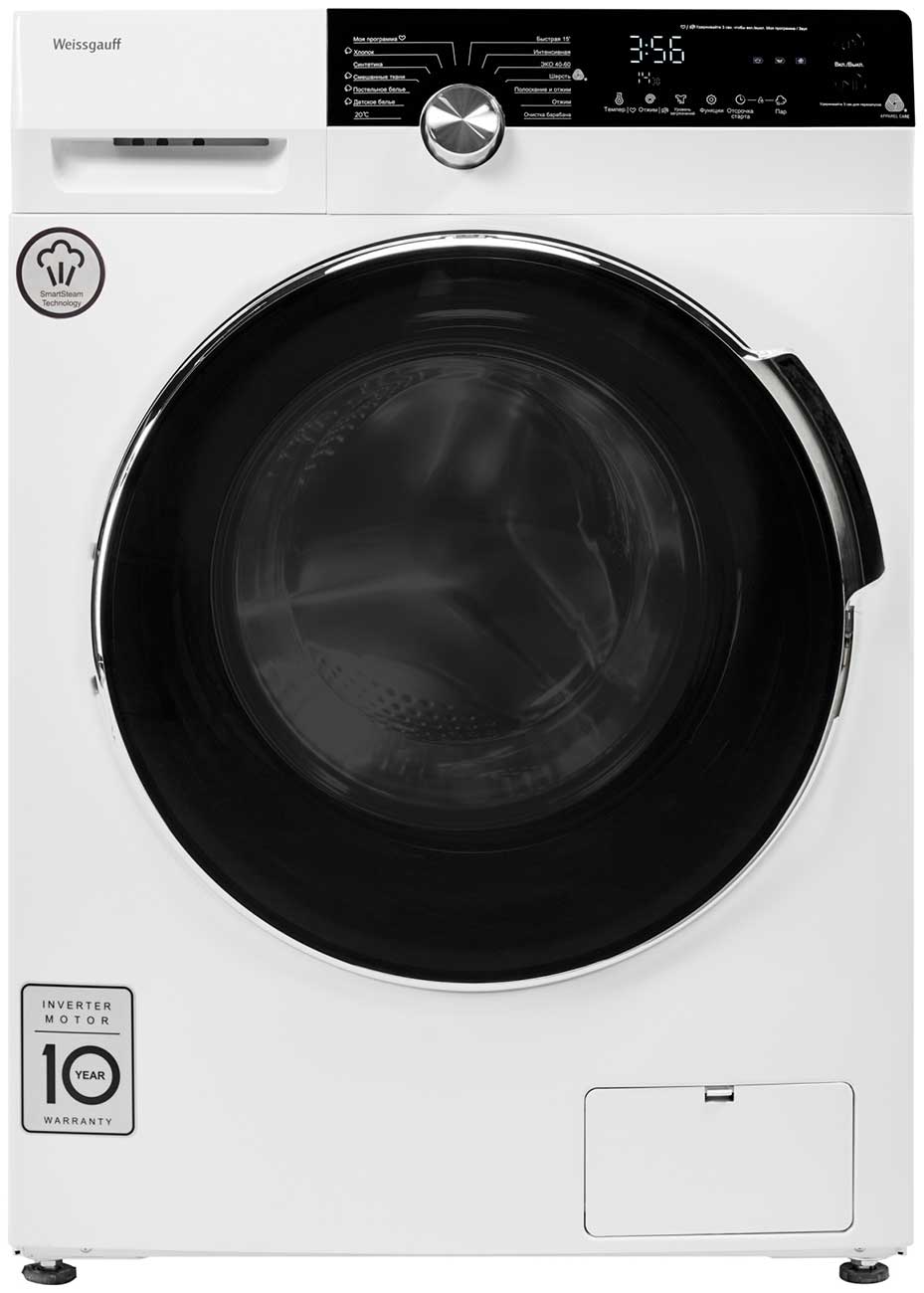 Изображение товара Современная стиральная машина Weissgauff WM 59412 DC Inverter Steam 12 кг