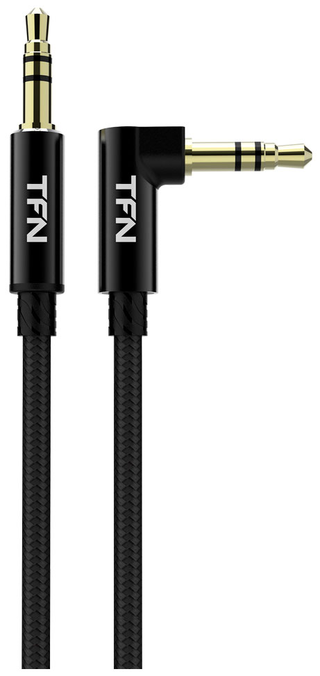 Кабель TFN AUX L-type 1.0m black TFN-CAUXL1MBK кабель tfn aux l type 1 0м серый tfn cauxl1mgr