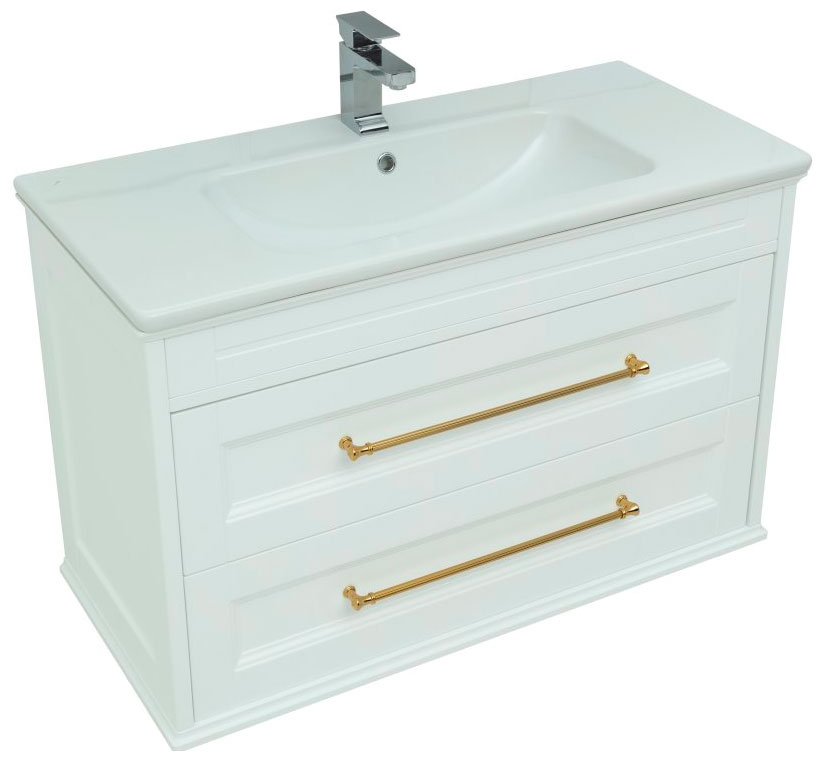 

Тумба под раковину Aquanet Бостон 100 матовый белый (00243781)