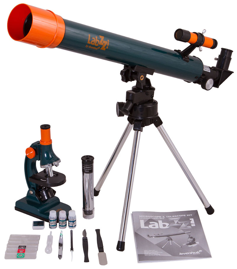 Набор: микроскоп, телескоп Levenhuk LabZZ MT2: микроскоп и телескоп (69299) окуляр levenhuk med 20x 12 d30 мм