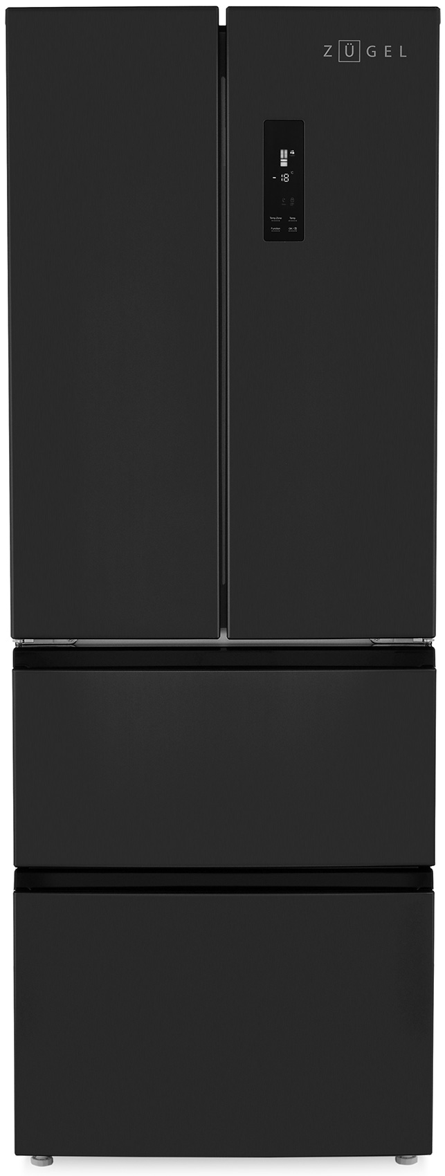 Многокамерный холодильник ZUGEL ZRFD361B, черный холодильник для косметики zugel холодильник для косметики zugel zcr 003w