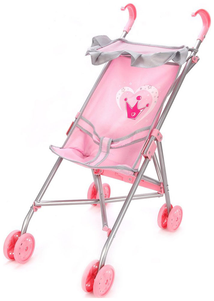 коляска для куклы la nina трость 60405 розовый Коляска-трость Mary Poppins «Корона» с тентом 52х26х55 см 67213