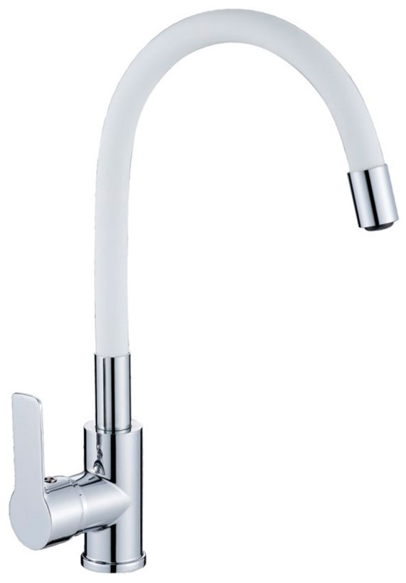 

Кухонный смеситель Haiba HB70112-8 белый, Белый/xром