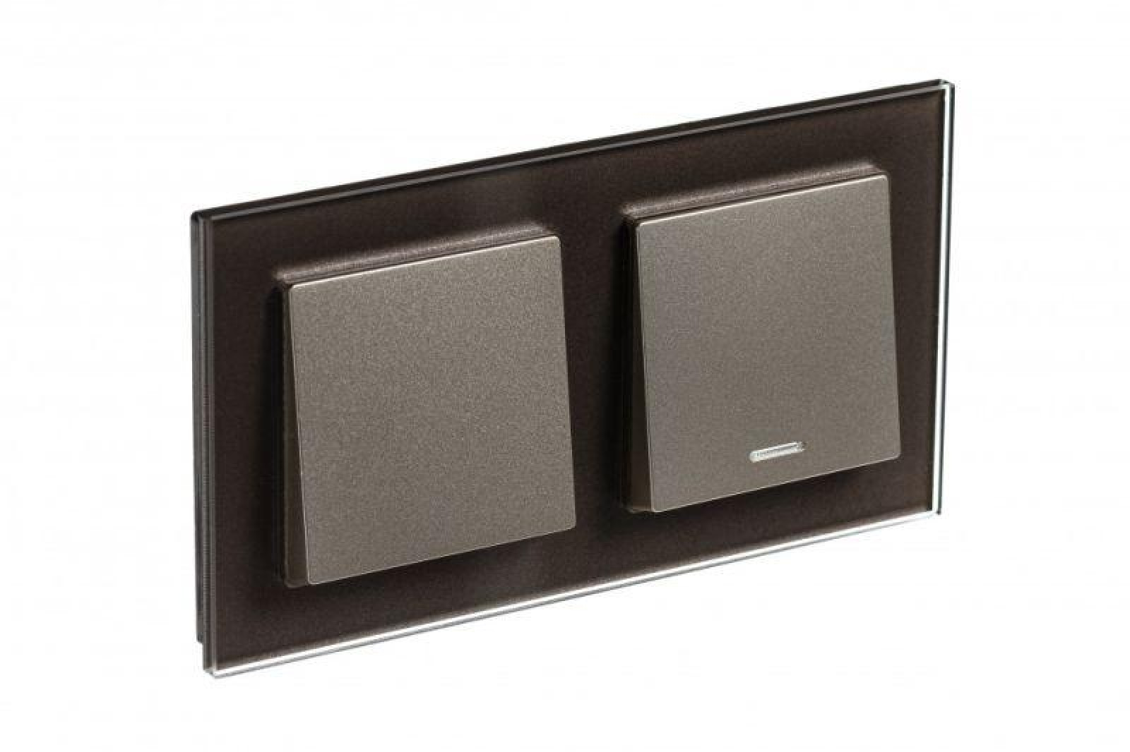 Изображение товара Рамка декоративная для ЭУИ Systeme Electric AtlasDesign Nature стекло мокко