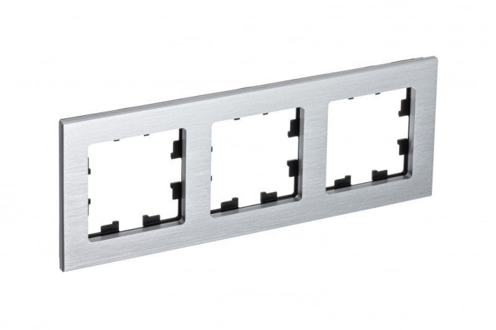 Изображение товара Рамка 3-м для ЭУИ AtlasDesign Nature серебристая металлическая IP20