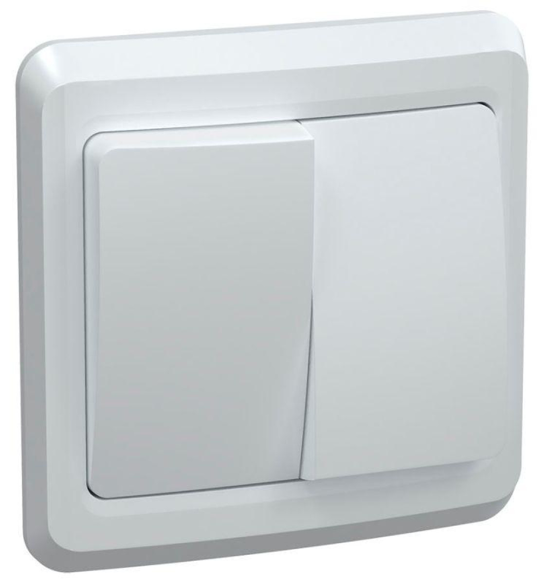 Изображение товара Выключатель 2-кл. СП Вега IEK IP20 белый - надежный электромеханический переключатель