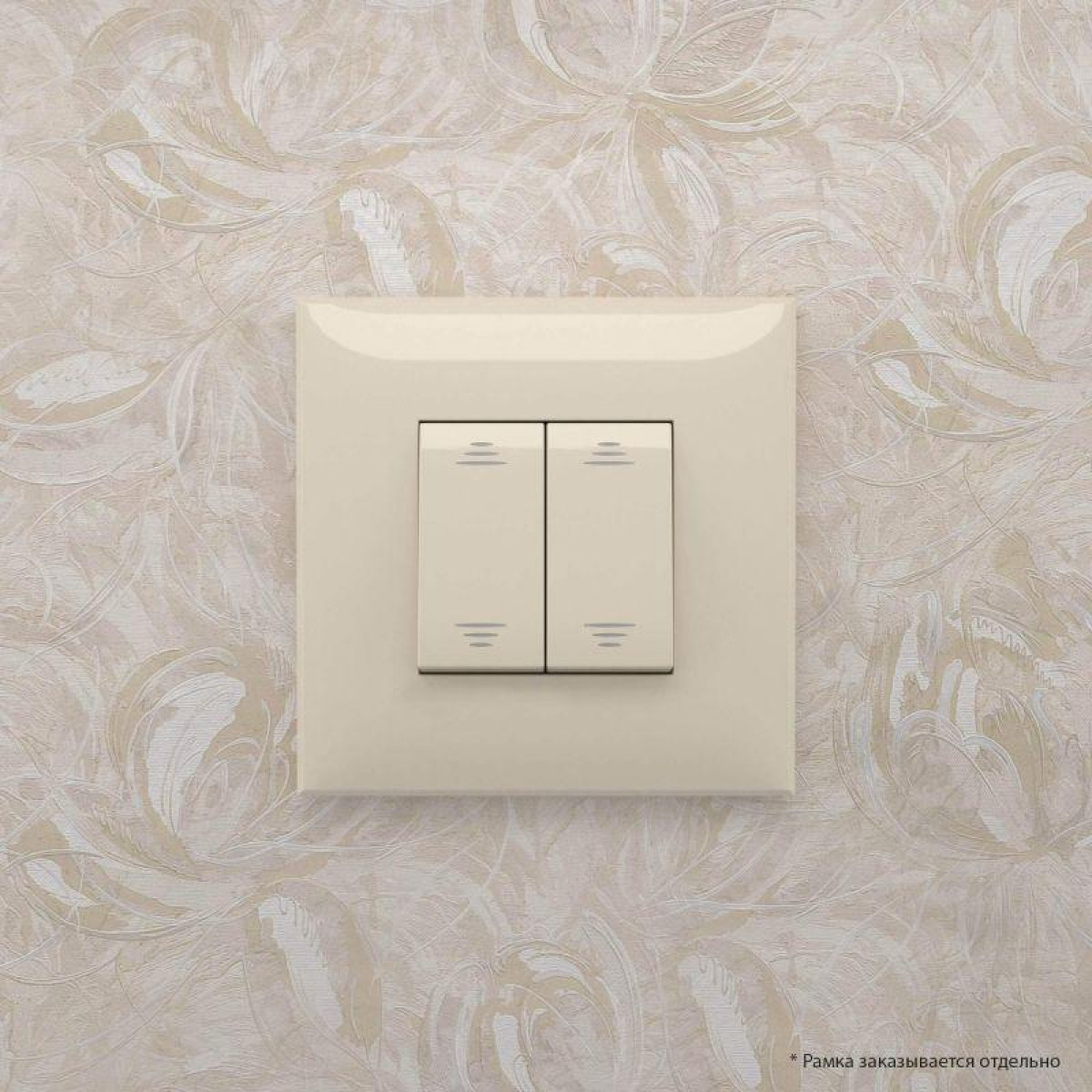 Изображение товара Выключатель DKC 2-кл. 2мод. СП Avanti Ванильная дымка 16А IP20