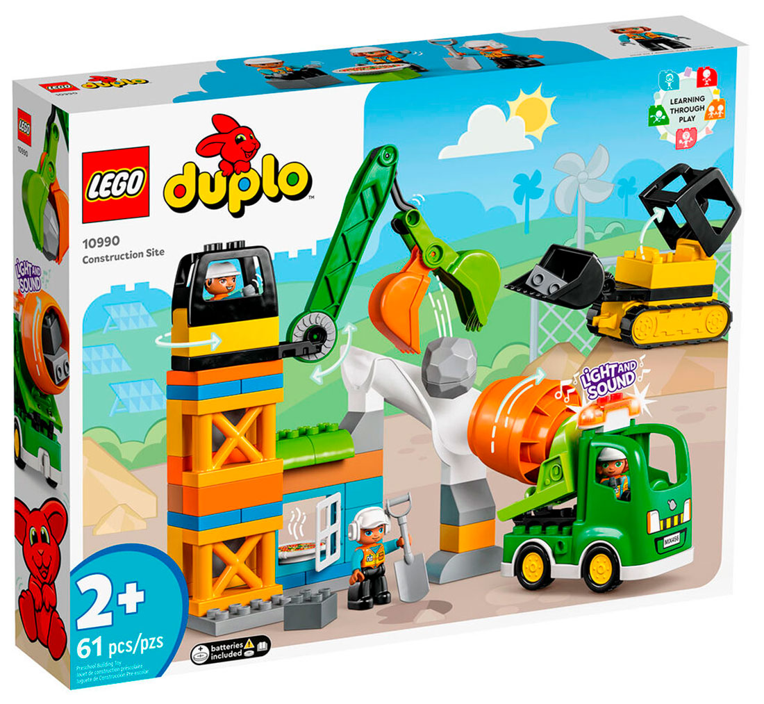 lego duplo строительная площадка со строительной техникой игрушка для малышей Конструктор Lego DUPLO Строительная площадка (10990)