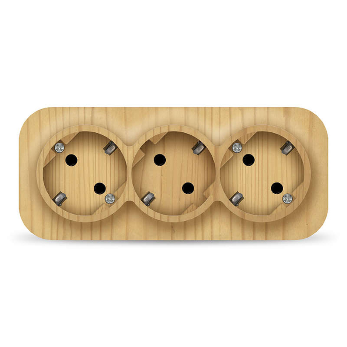 Изображение товара Электрическая розетка Ionich 3-м ОП 16А IP20 с заземлением