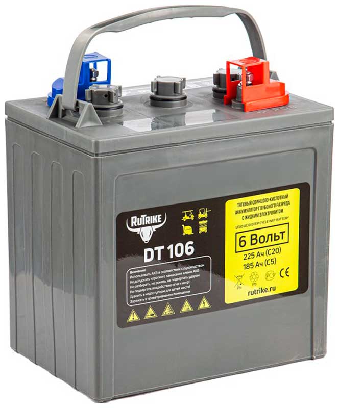 Изображение товара Тяговый WET аккумулятор Rutrike DT106 (T-105) 6V155A/H C3