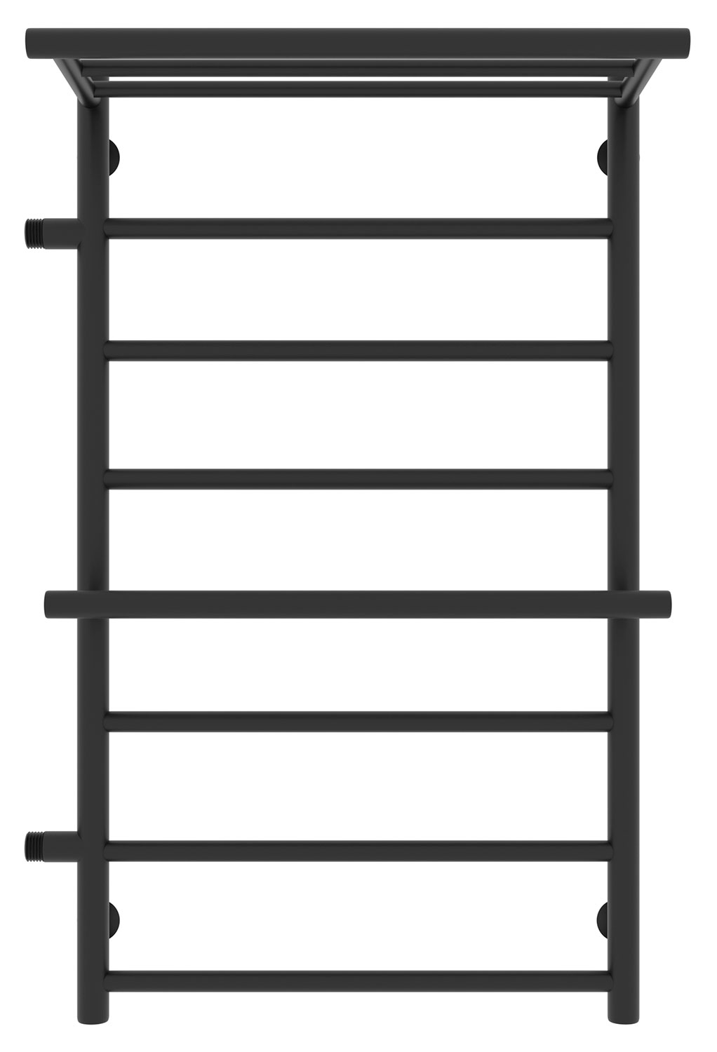 Изображение товара Полотенцесушитель водяной Laris Лавина П9, 500х800 (L), мц 500, 1", черный матовый (73208028ЧМ)