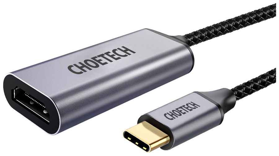 USB-С адаптер (хаб) Choetech USB-C в HDMI, 4K@60 Гц, 0.2 м, серый (HUB-H10) 4k кабель с портом дисплея на hdmi совместимый длина 1 м 1 8 м 1080p 60 гц порт дисплея dp hdmi совместимый кабель для ноутбуков и проекторов