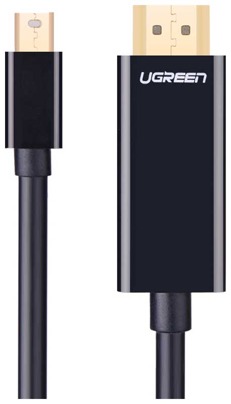 Кабель Ugreen Mini DP-HDMI 4K, 1.5 м, черный (20848) кабель ugreen mini dp hdmi 4k 1 5 м черный 20848