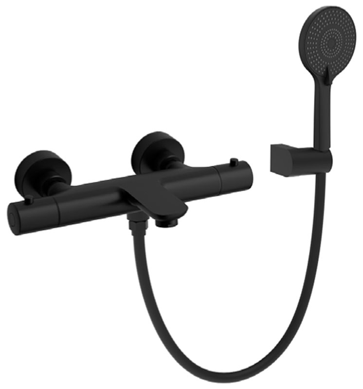 Изображение товара Смеситель для ванны термостатический Raiber Graceful/черный (RPB-008)