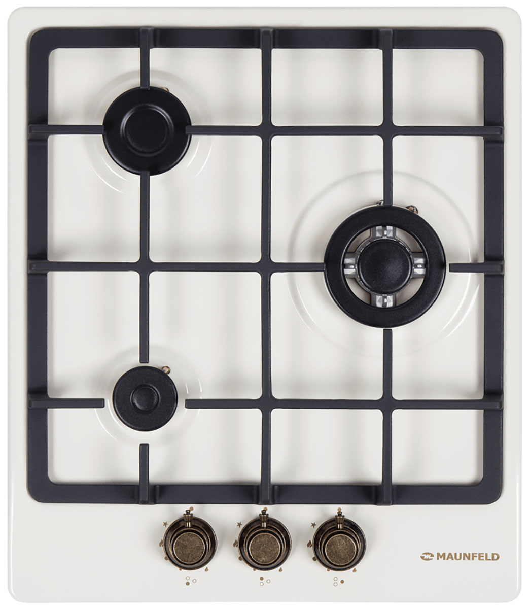 Изображение товара Газовая варочная панель Maunfeld EGHE.43.33 CBG.R/G с 3 конфорками и электроподжигом