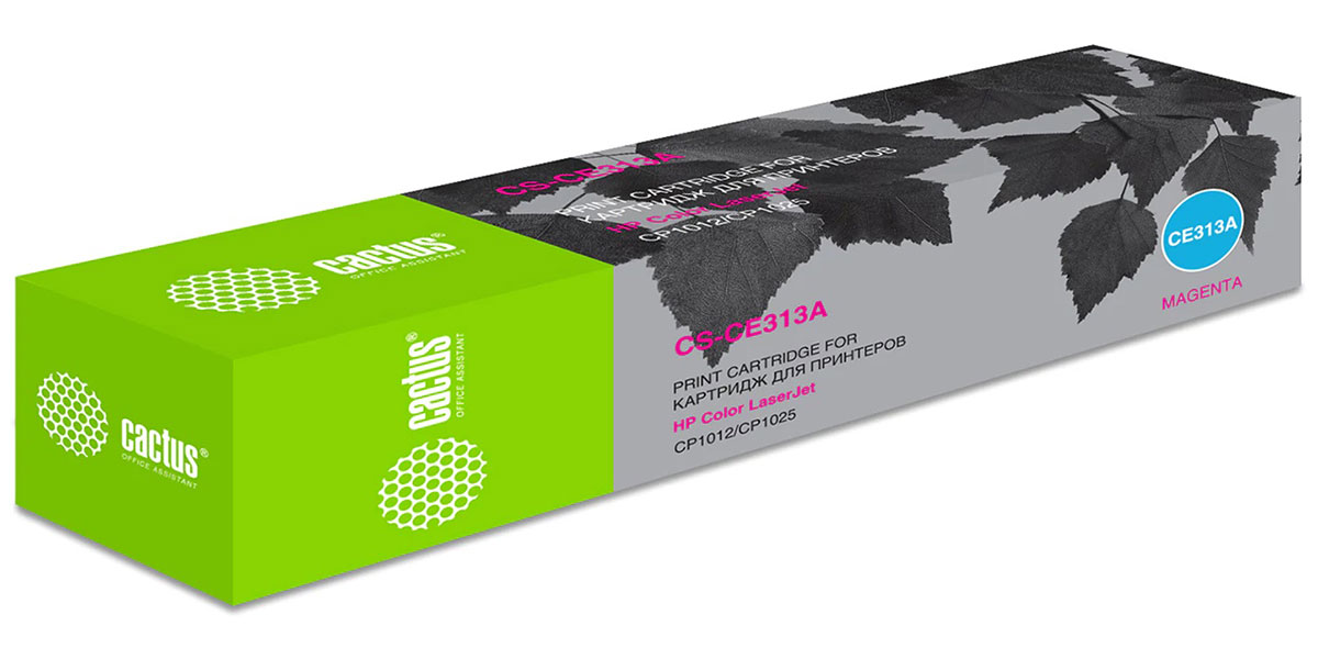 

Картридж лазерный Cactus CS-CE313A для HP ColorLaserJet CP1025/CP1025NW, пурпурный, ресурс 1000 страниц
