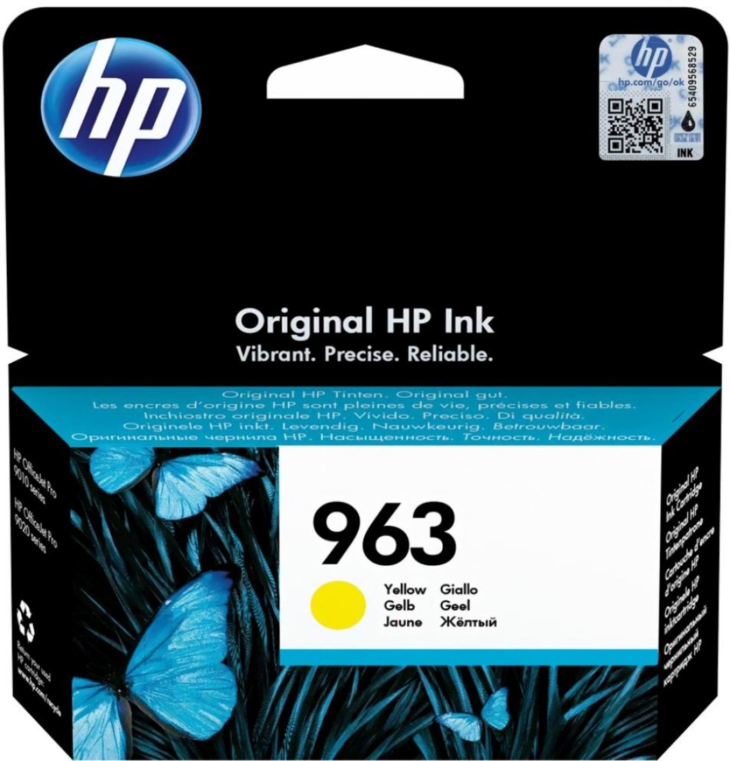 Изображение товара Картридж струйный HP 963 3JA25AE желтый (700стр.) для OfficeJet Pro 901x/902x HP