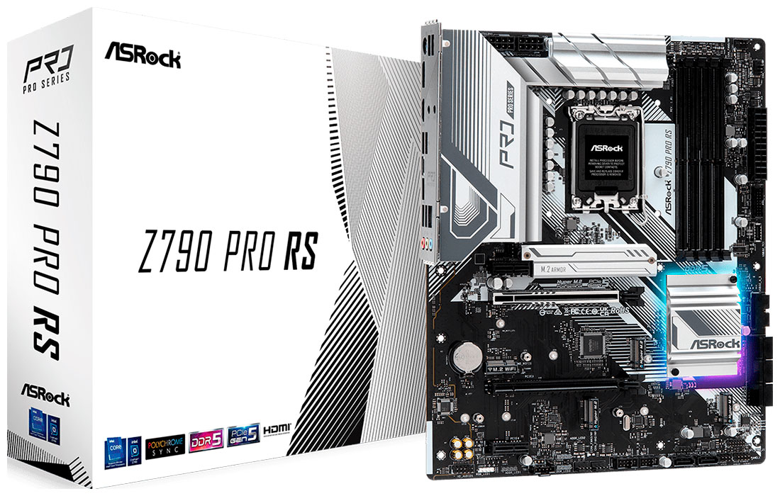 Изображение товара Материнская плата Asrock Z790 PRO RS (LGA1700, ATX)