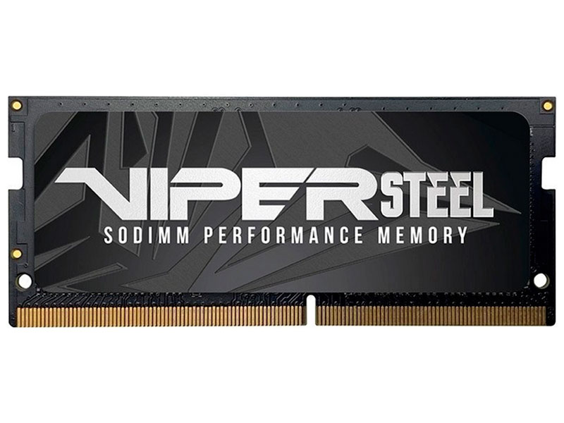 

Оперативная память Patriot Memory SO-DIMM DDR4 16GB 2666Mhz Viper Steel (PVS416G266C8S), Черный
