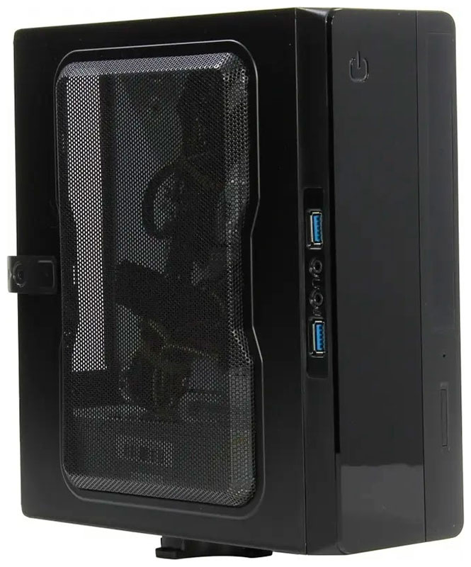 Изображение товара Компьютерный корпус Powerman EQ101BK PM-200ATX Mini-ITX Slim-Desktop черный