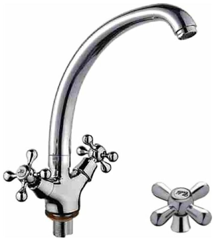 Изображение товара Кухонный смеситель D-Lin хром с поворотным изливом и керамической кран-буксой