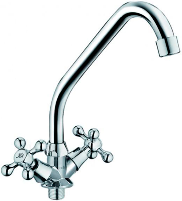 Изображение товара Кухонный смеситель D-Lin хром D151810-H для кухни с поворотным изливом и аэратором