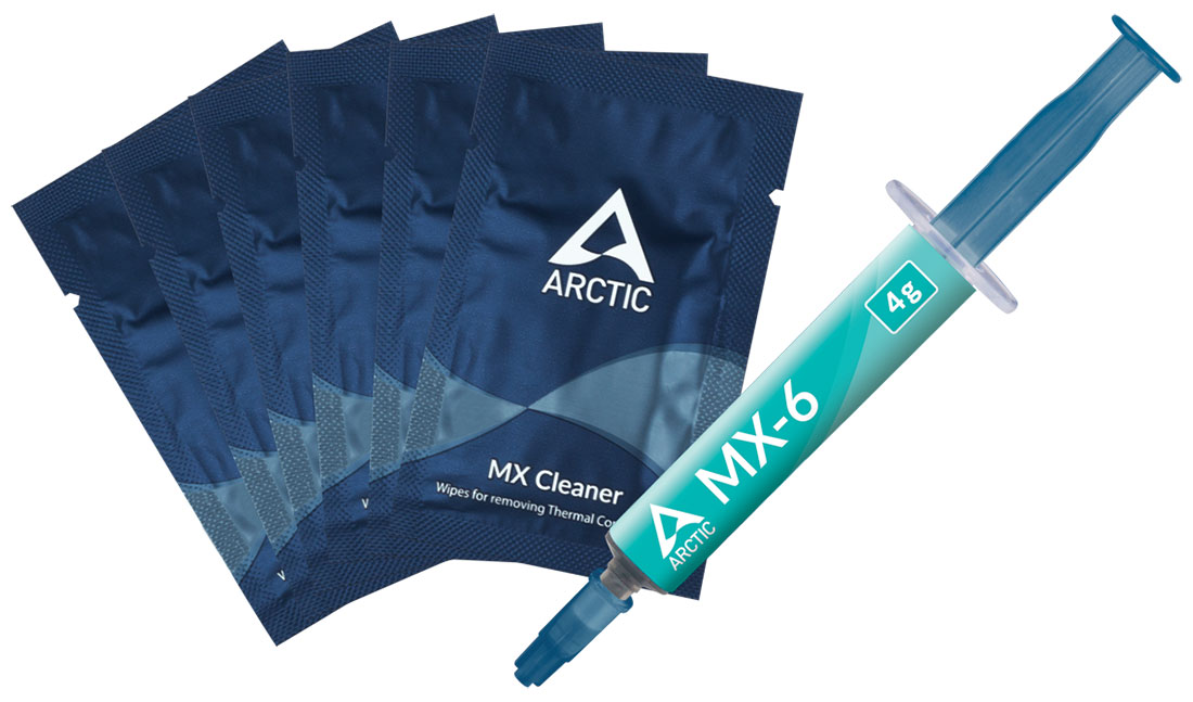 Изображение товара Арктик MX-6 Термопаста 4 г с 6 шт MX Cleaner для охлаждения ПК