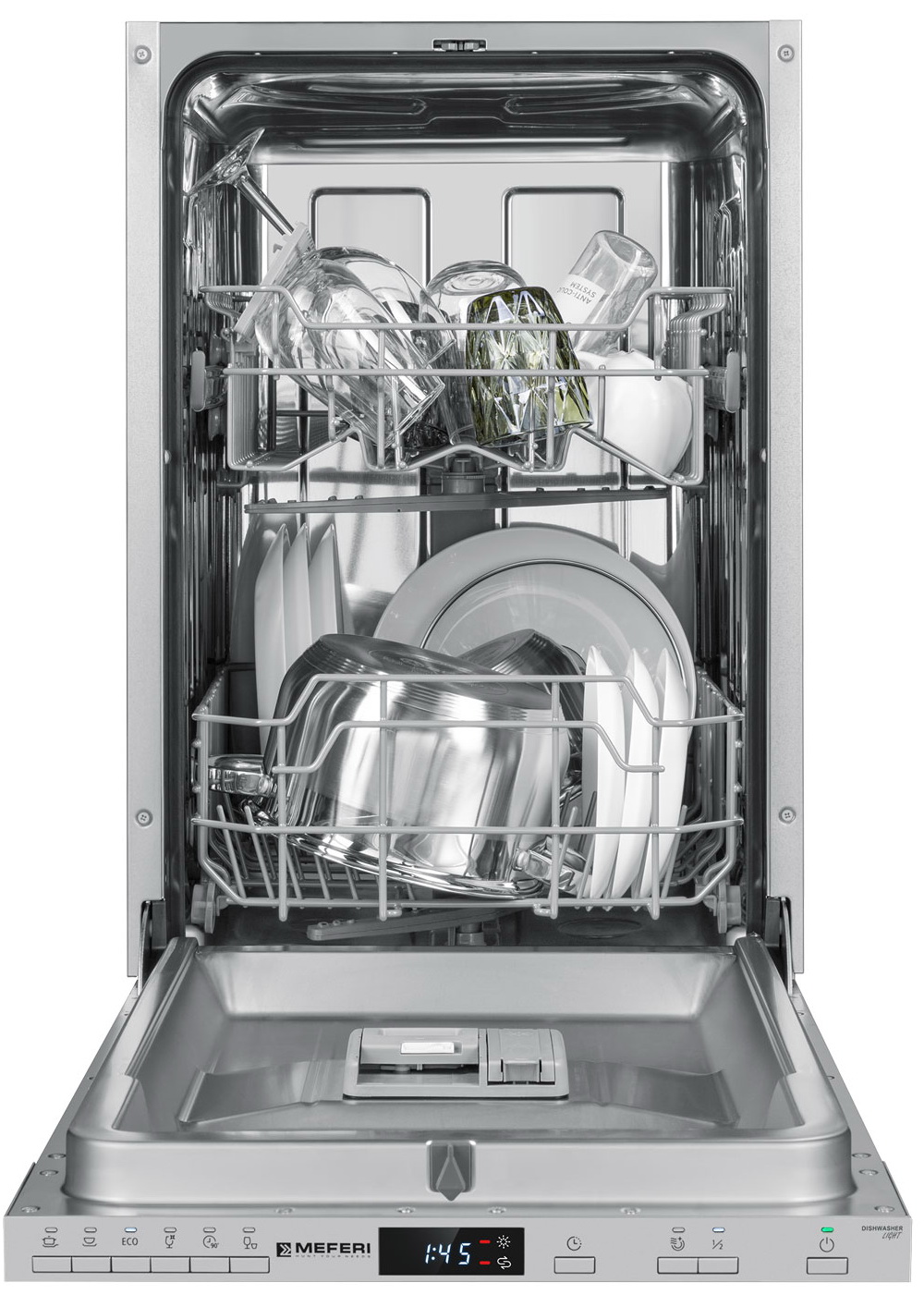 Изображение товара Встраиваемая посудомоечная машина Meferi MDW4562 LIGHT для 9 комплектов