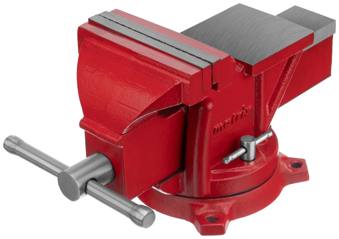 Изображение товара Тиски слесарные Matrix 125 мм поворотные с наковальней