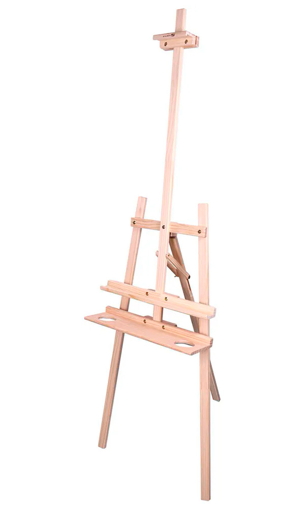 

Мольберт напольный из сосны Brauberg BRAUBERG ART CLASSIC, Лира с полкой, 170х55х70 см, высота холста до 107 см (192261), Натуральное дерево