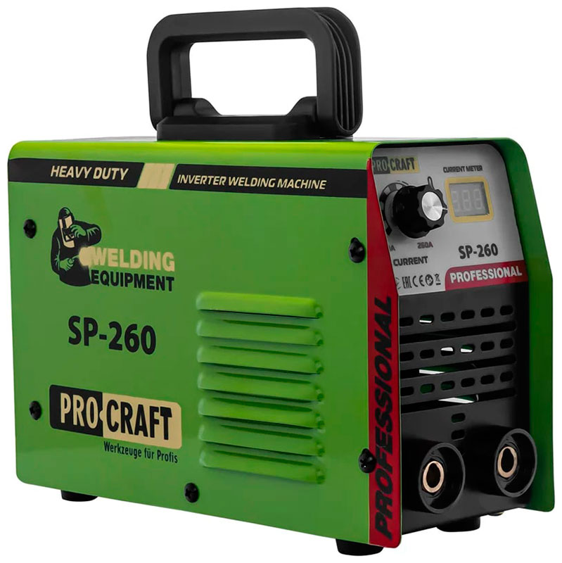 Изображение товара Сварочный аппарат инверторный Procraft SP260, 5.5 кВт, 20-260 А, ММА