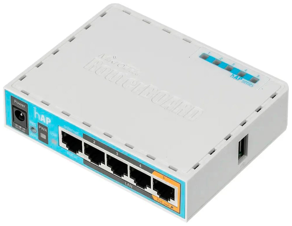 

Маршрутизатор MikroTik HAP, N300, однодиапазонный (RB951Ui-2nD), Белый
