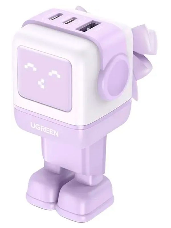 Изображение товара Ugreen Nexode RG 65W сетевое зарядное устройство с QC and Power Delivery мини робот сиреневое