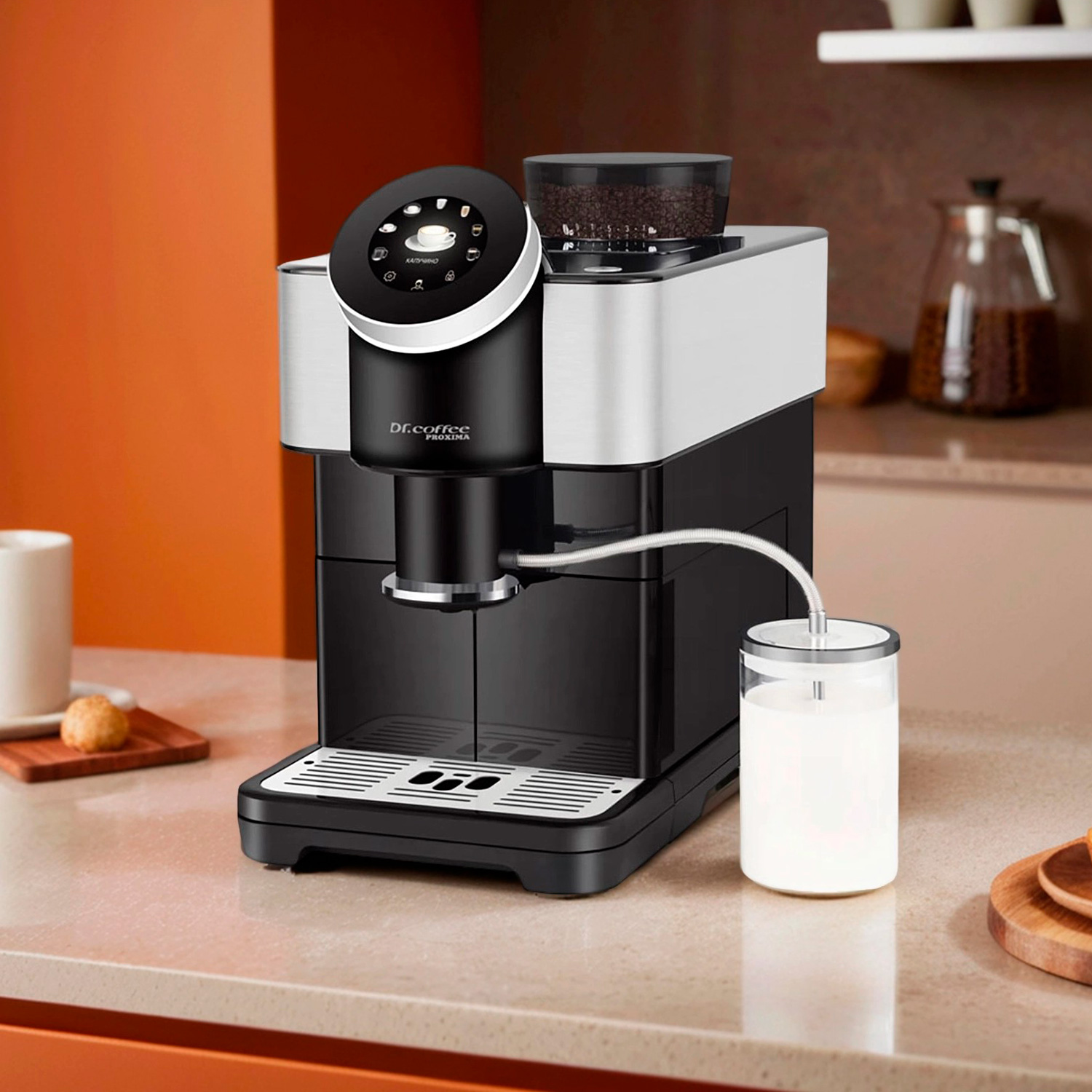 Изображение товара Автоматическая кофемашина Proxima Dr.coffee H2 с сенсорным дисплеем