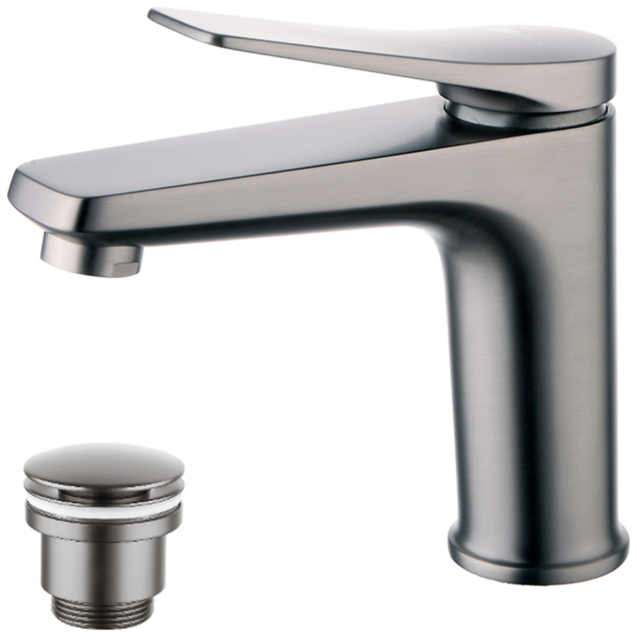 Изображение товара Смеситель для раковины Lemark монолитный LM3706GM графит металлокартридж