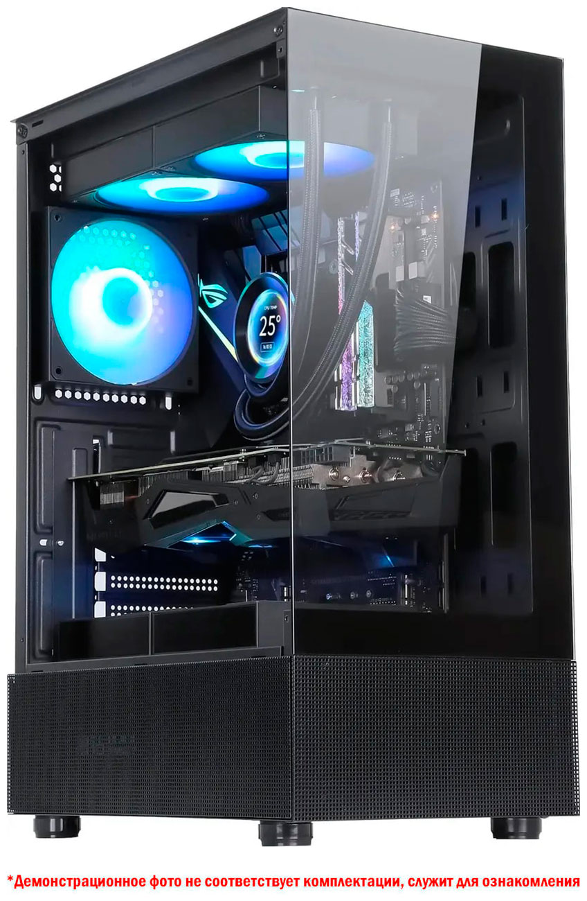 Изображение товара Компьютерный корпус Formula Crystal Z1 черный с подсветкой стекло